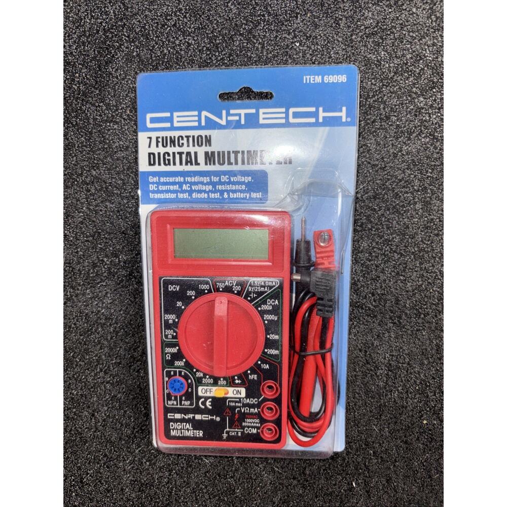 Cen-Tech Digital 7 Function Multimeter 98025 - Picture 2 of 3